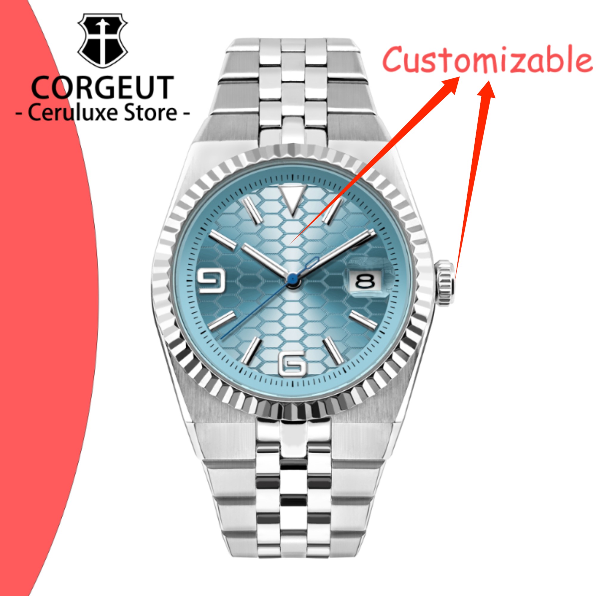 Jewelry For Watches - CUSTOM Logo Diy 40mm NH35 Mechanical