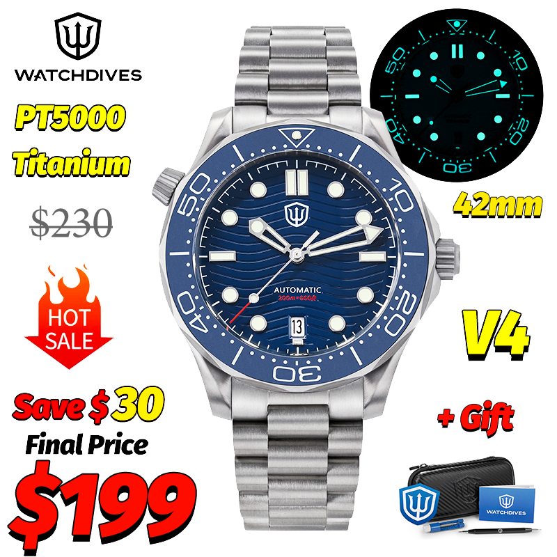 Jewelry For Watches - Watchdives WD007 V4 007 NTTD Mechanical