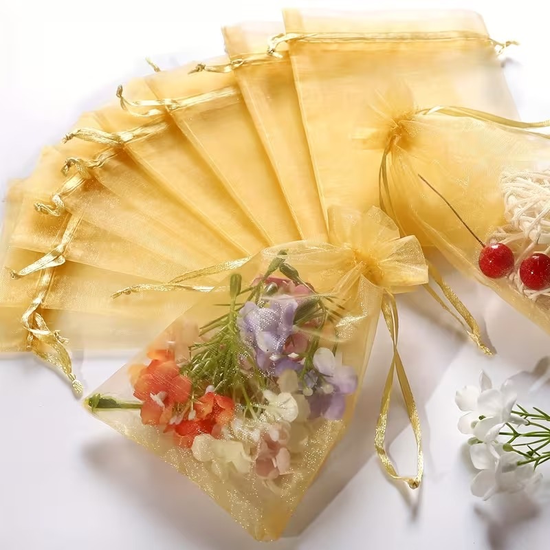 Eve Jewelry & Watches Distribuidor Oficial Rolex Buenos Aires - 500pcs GOLD Organza Jewelry Pouches Gift