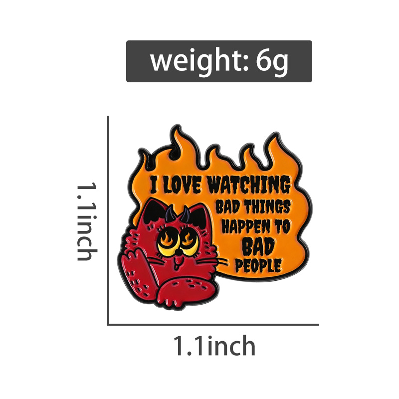 Evil Cat Enamel Pins Watching  - Zoe Jewelry Watches 리뷰 및 가격