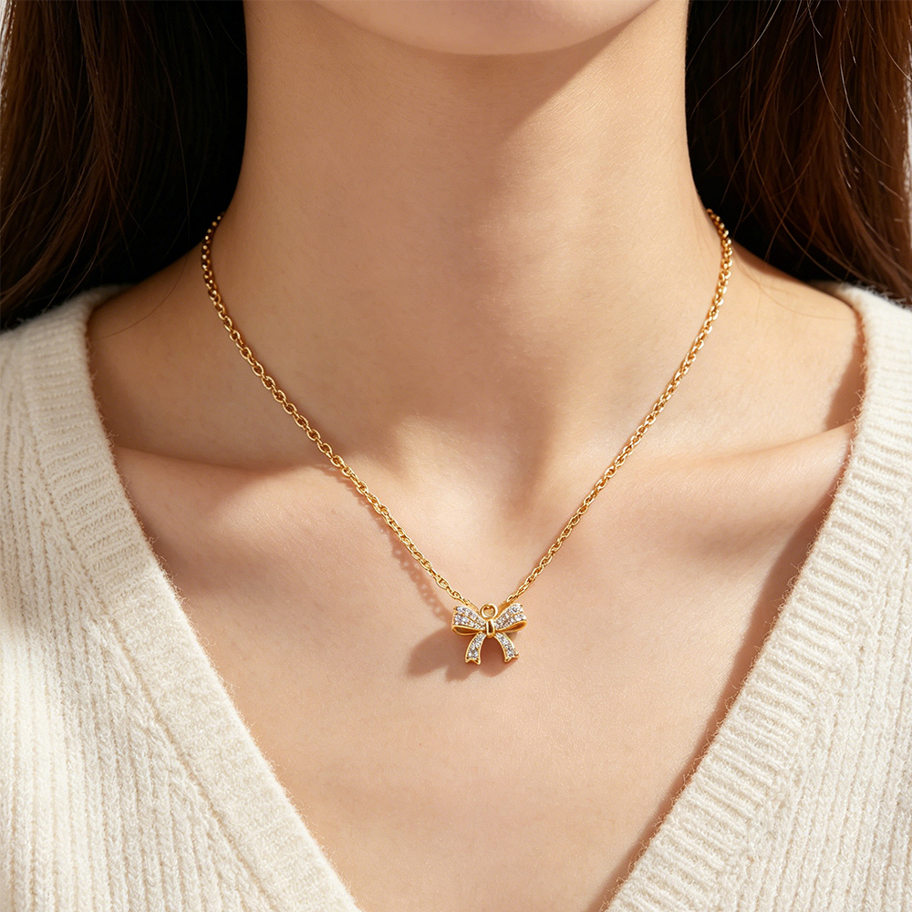 Bow Pendant Necklace with High - Eve Jewelry & Watches Distribuidor Oficial Rolex Buenos Aires 리뷰 및 가격