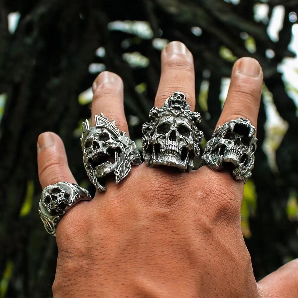 Skull Ring Men and Women Perso - Gothic Skull Ring 리뷰 및 가격