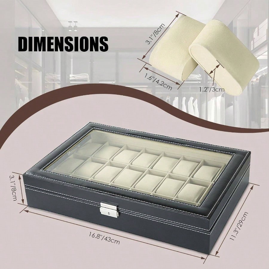Watch Box 24 Slots Elegant Por - Jewelry Box That Holds Watches 리뷰 및 가격