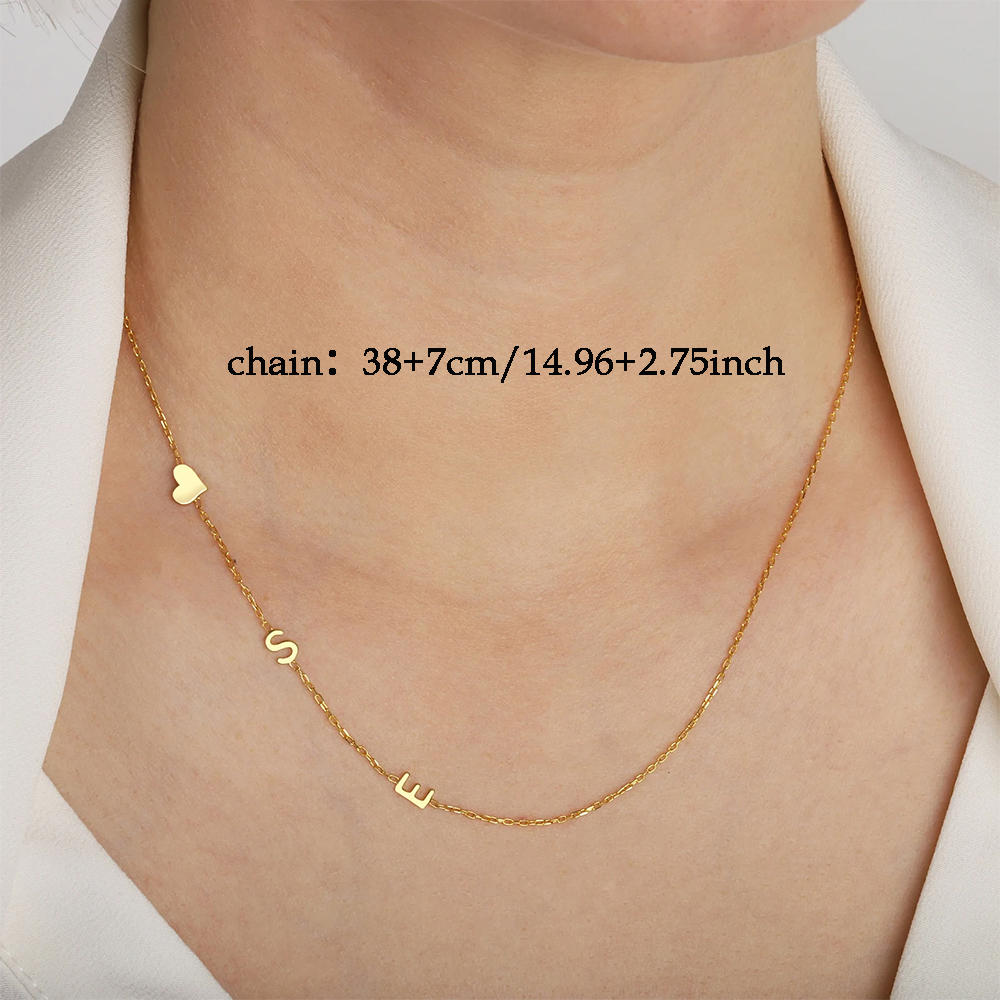 Custom Heart Sideways Letter I - Engraved Name Necklace 리뷰 및 가격