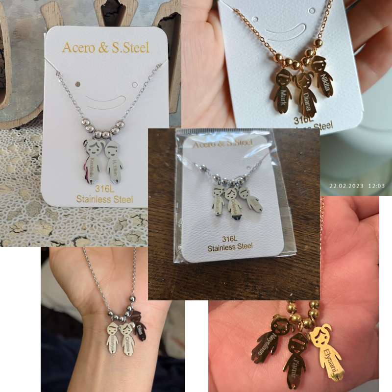 Personalised Boy Girl Pendant  - Engraved Name Necklace 리뷰 및 가격