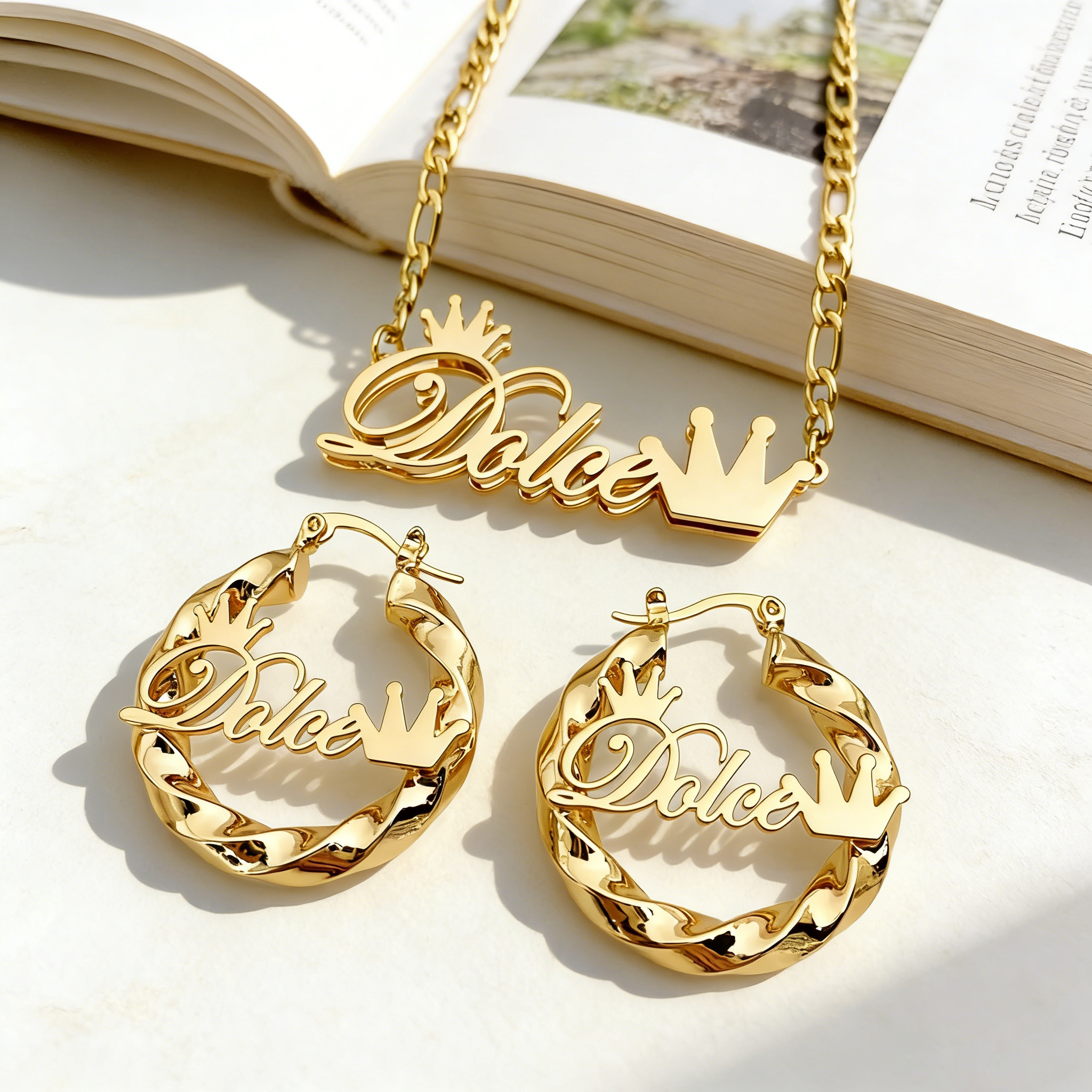 DUOYING Custom Name Jewelry Se - Engraved Name Necklace 리뷰 및 가격