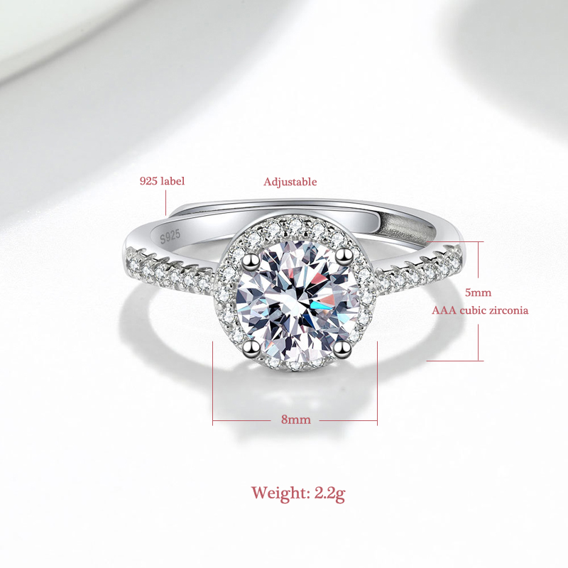 New 925 Sterling Silver Round  - Statement Cocktail Ring 리뷰 및 가격
