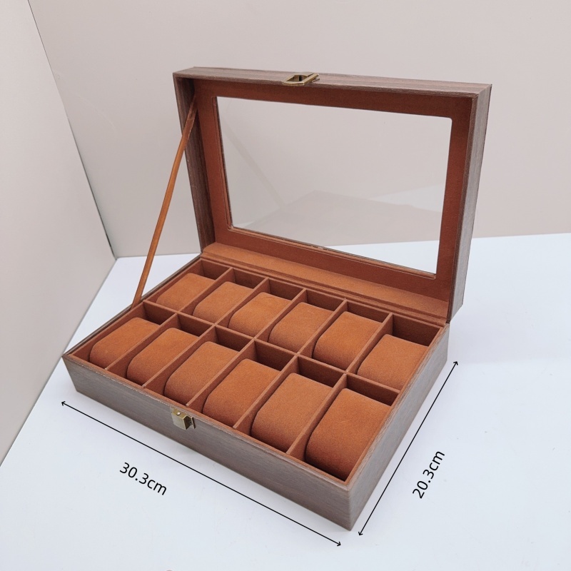 Wood Watch Box 6/10/12 Grids W - Jewelry Box That Holds Watches 리뷰 및 가격
