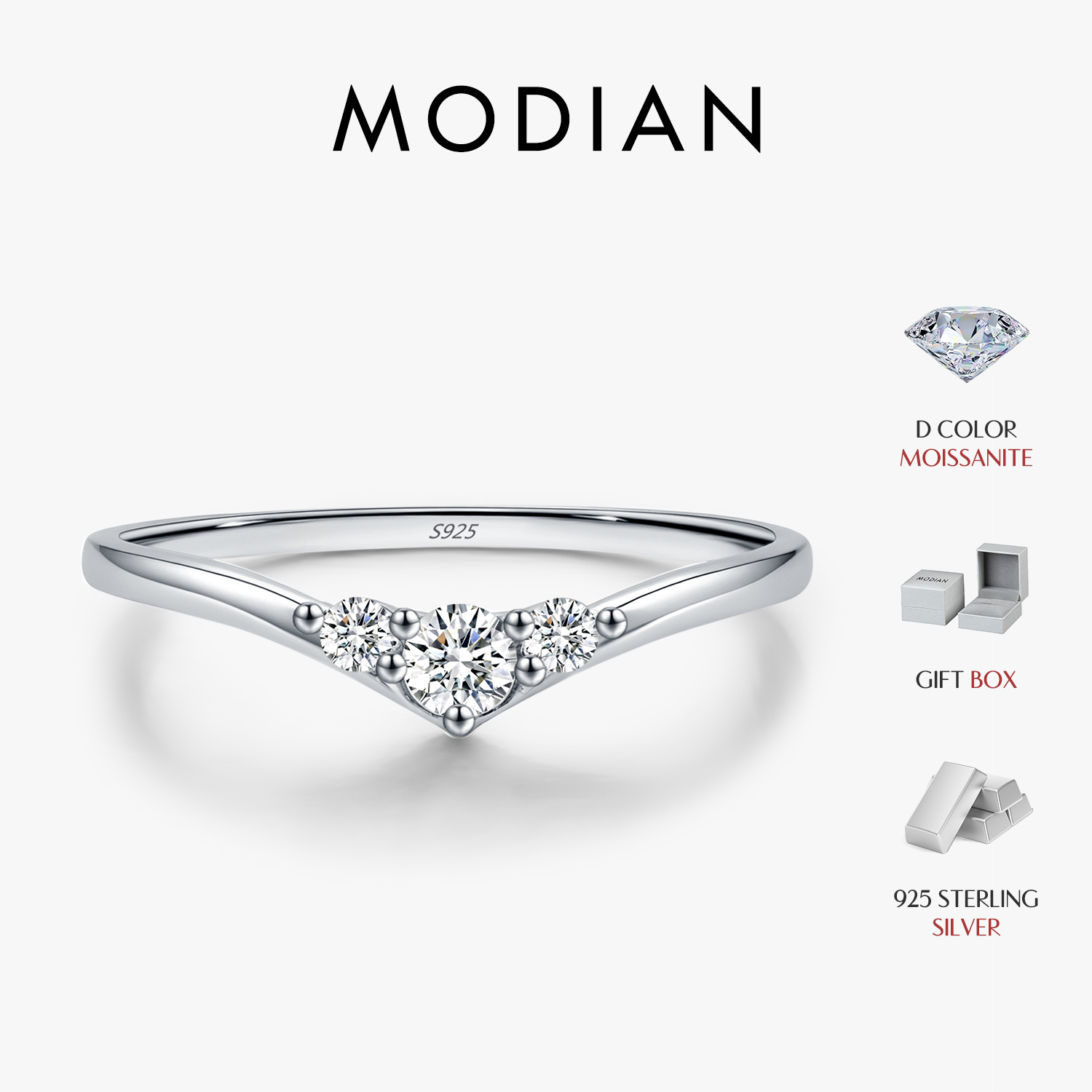 MODIAN Simple Eternity Moissan - Statement Cocktail Ring 리뷰 및 가격