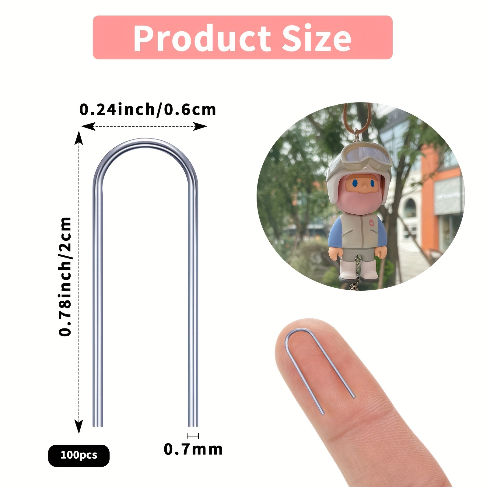 1 Box /100 Pieces U-shaped tit - Titanium Steel Ring 리뷰 및 가격