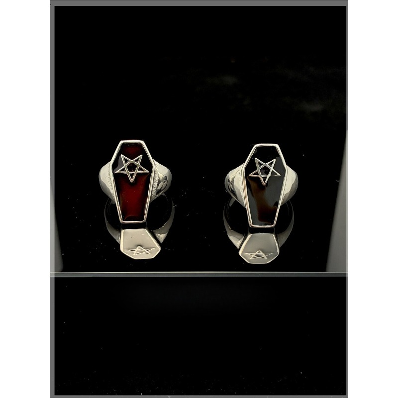 Pentagram Coffin Ring Niche De - Titanium Steel Ring 리뷰 및 가격