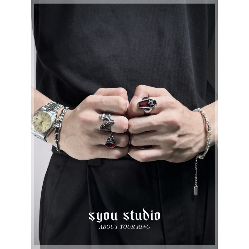 Pentagram Coffin Ring Niche De - Titanium Steel Ring 리뷰 및 가격