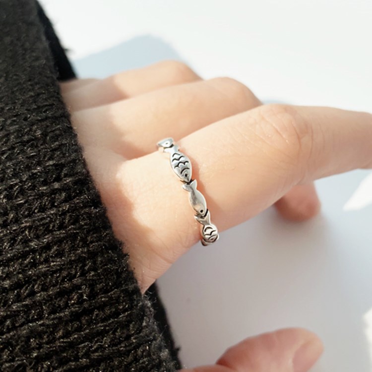 925 Sterling Silver Fish ​Adju - Statement Cocktail Ring 리뷰 및 가격