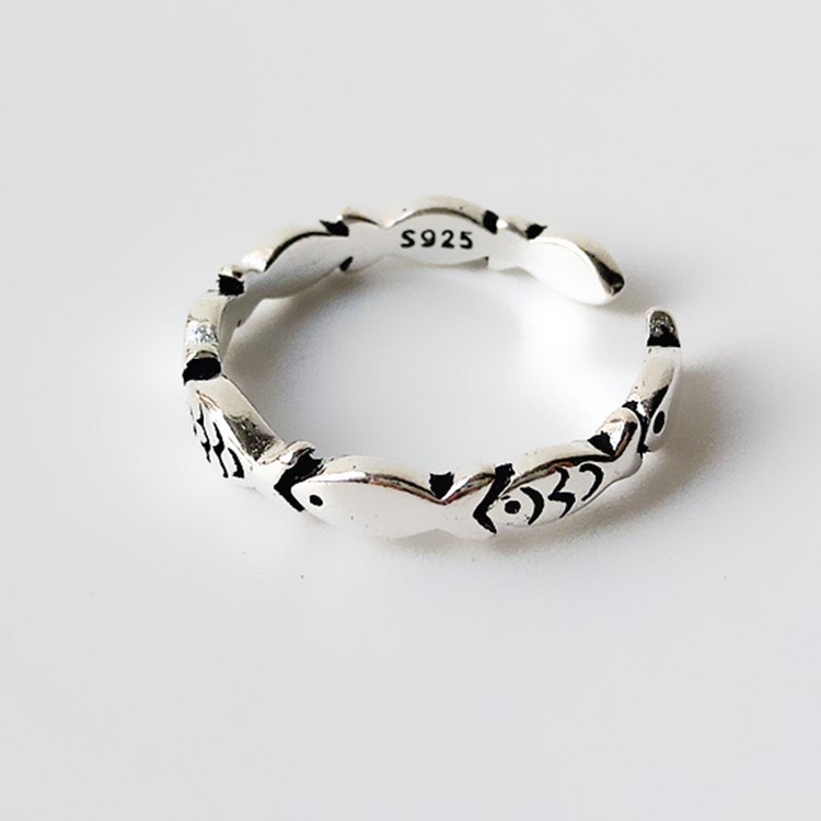 925 Sterling Silver Fish ​Adju - Statement Cocktail Ring 리뷰 및 가격