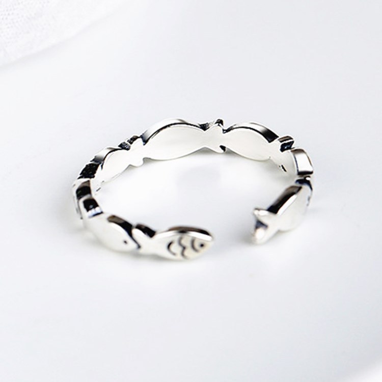 925 Sterling Silver Fish ​Adju - Statement Cocktail Ring 리뷰 및 가격