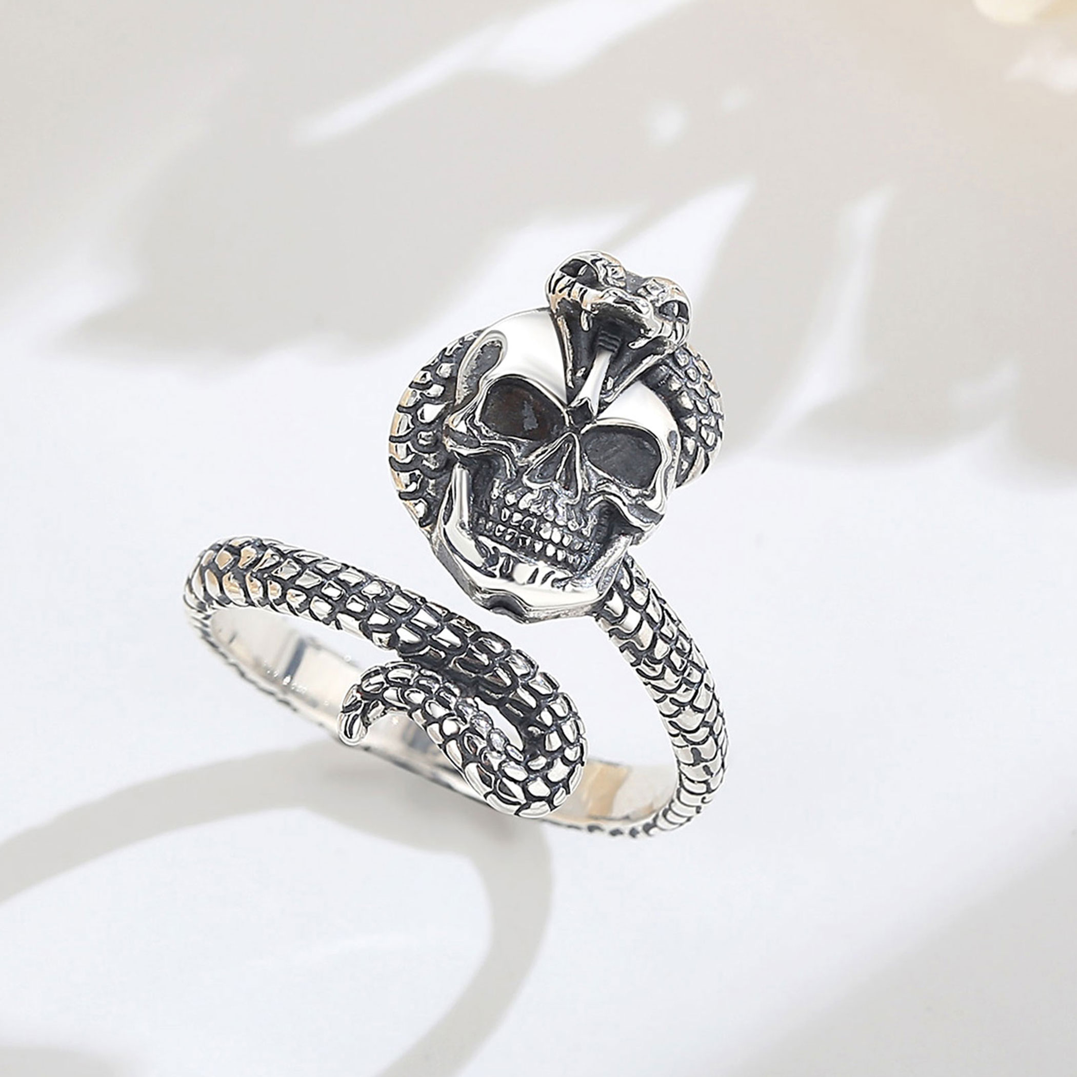 Eudora 925 Sterling Silver Sna - Gothic Skull Ring 리뷰 및 가격