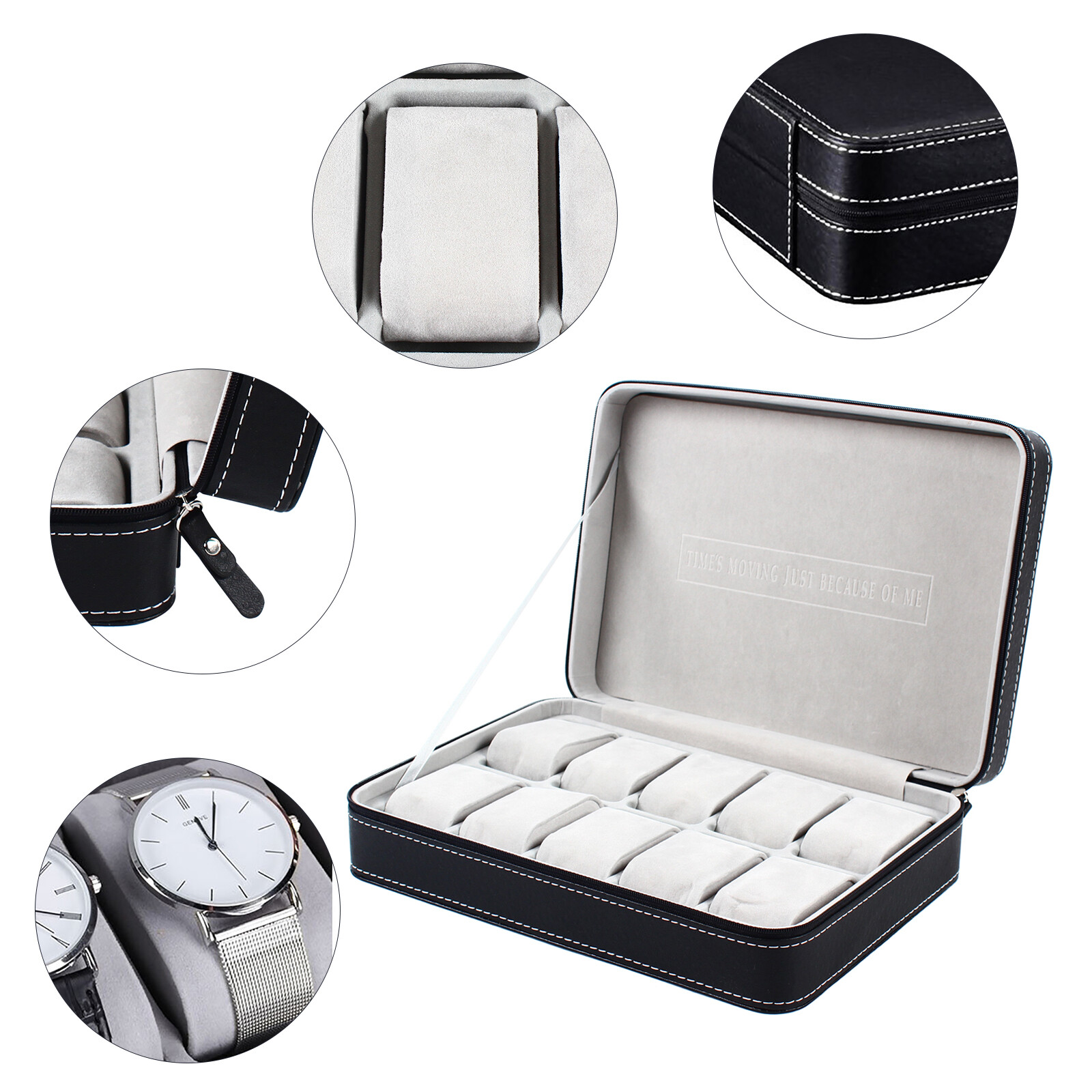 Bymaocar Portable 6 Slot Zippe - Jewelry Organizer Watches 리뷰 및 가격