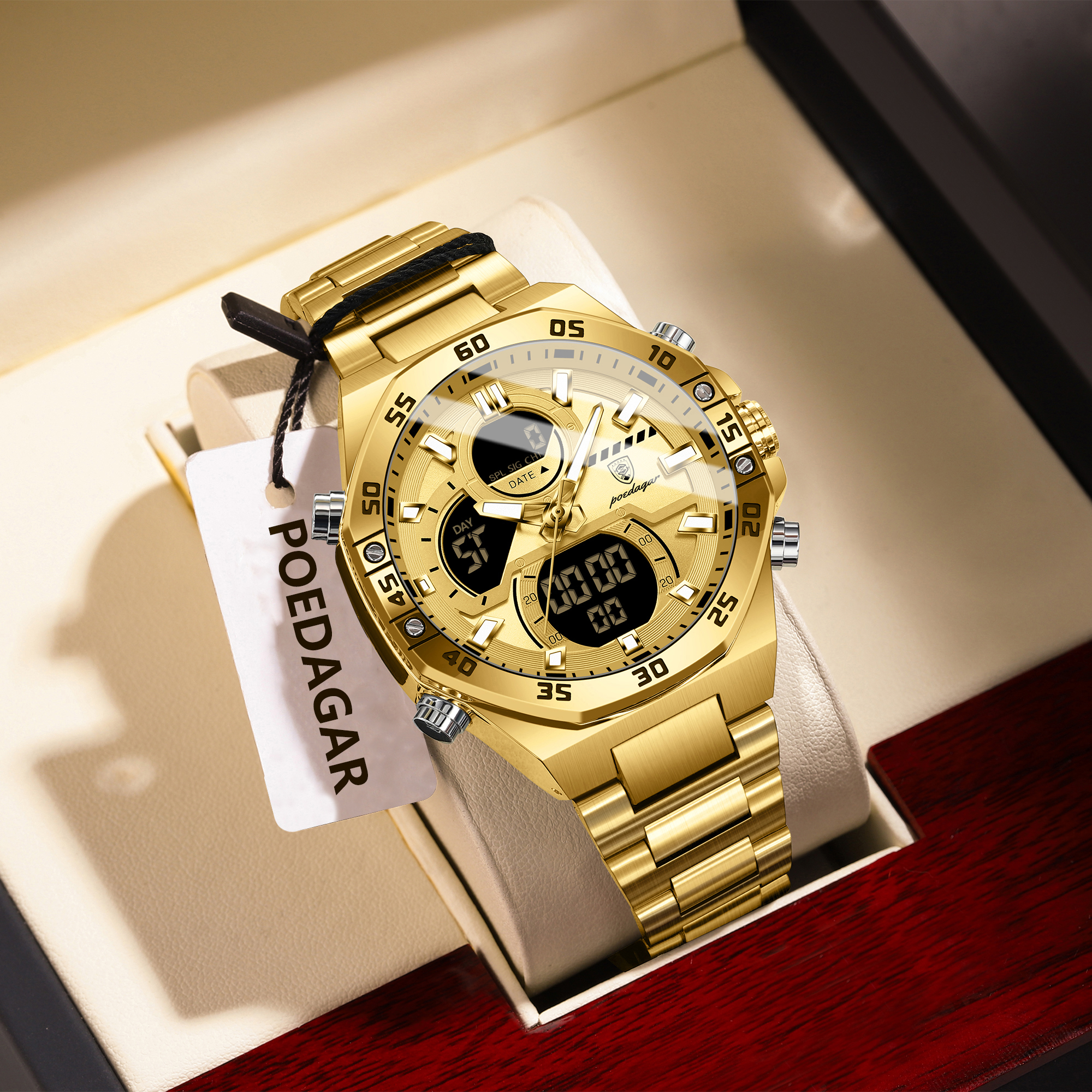 POEDAGAR Sport Men Watch LED W - Jewelry For Watches 리뷰 및 가격