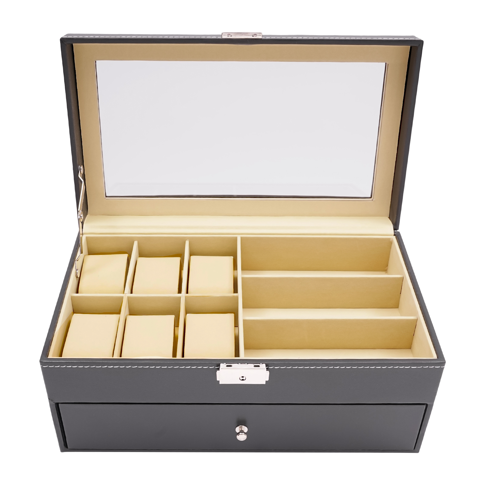 Black 2-Tier Watch Jewelry Dis - Jewelry Box That Holds Watches 리뷰 및 가격
