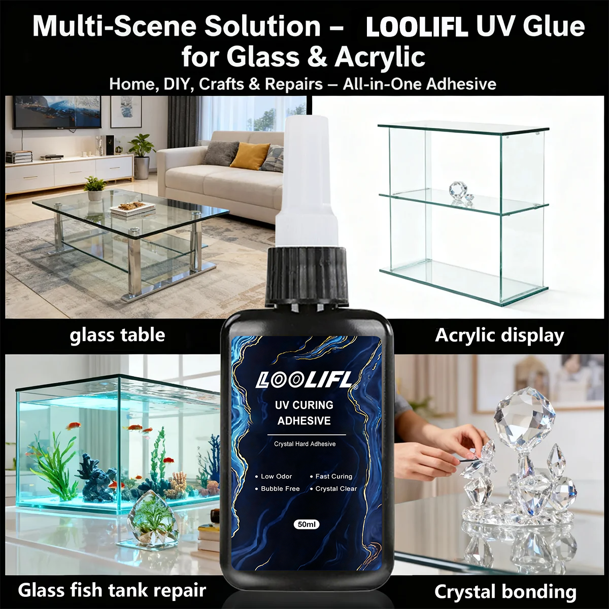Loolifl 50ml UV Glue with UV L - Jewelry Repair & Watches Reviews 리뷰 및 가격