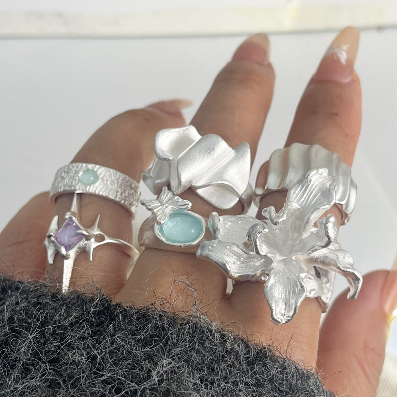 925 Sterling Silver Rings For  - Statement Cocktail Ring 리뷰 및 가격