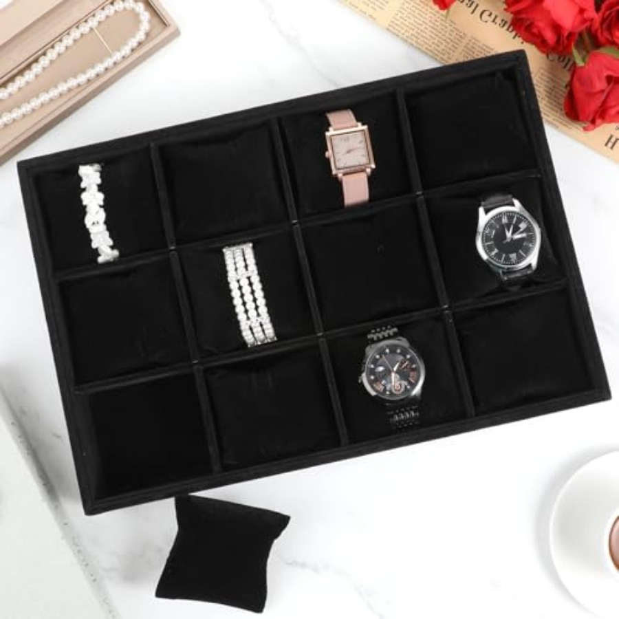 2 PCS Watch Tray, 12 Grid Watc - Jewelry Organizer Watches 리뷰 및 가격