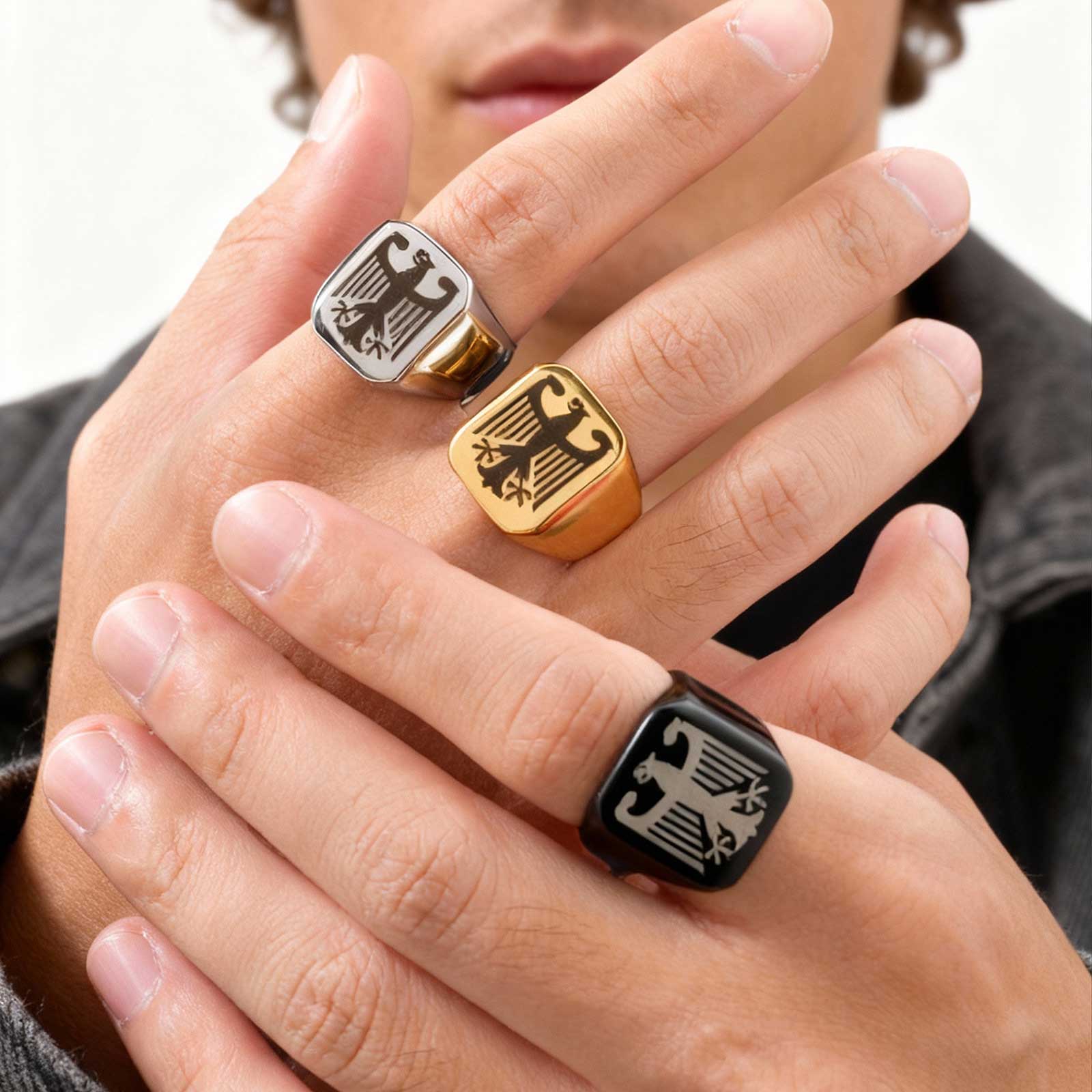 Custom Flying Hawk Eagle Ring  - Titanium Steel Ring 리뷰 및 가격
