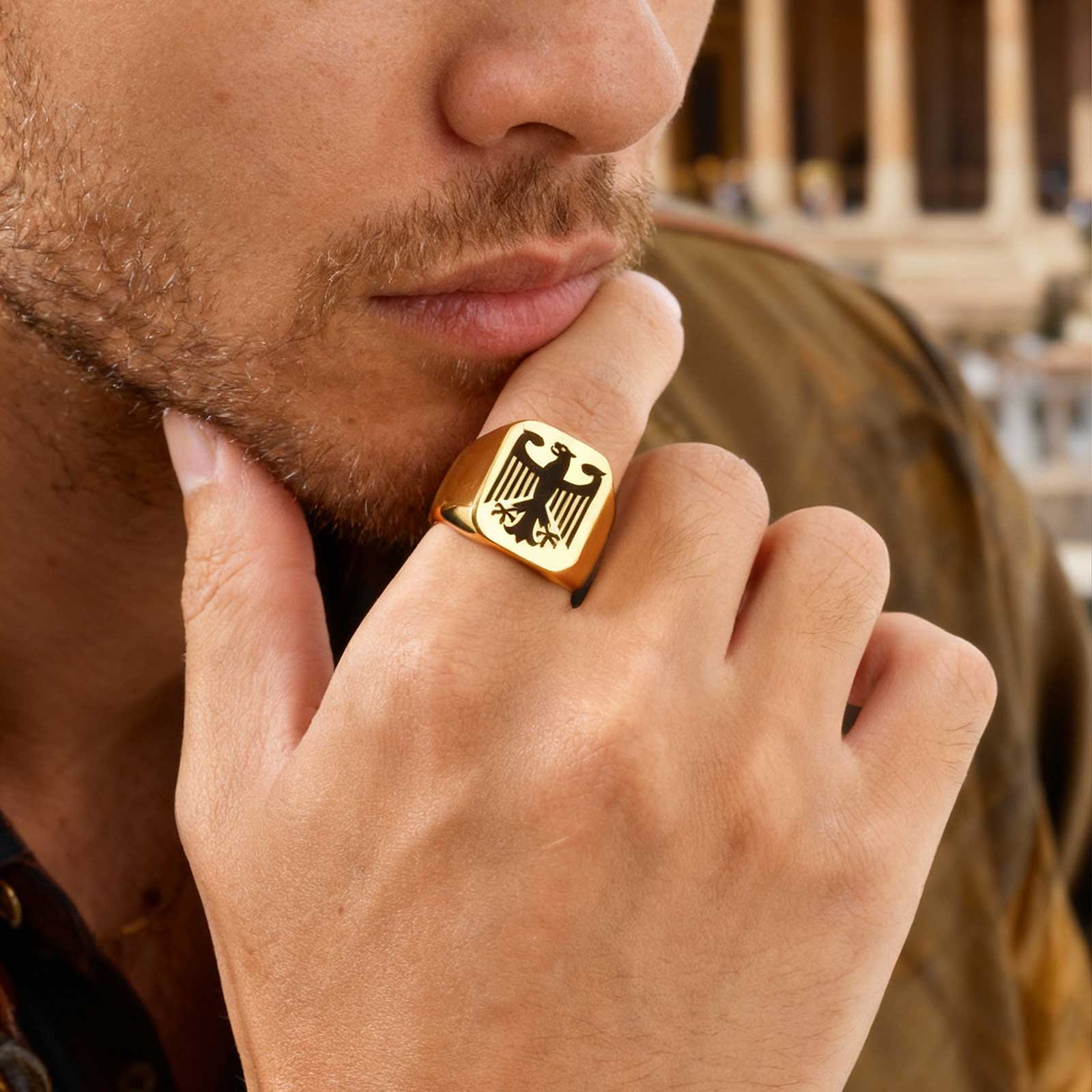 Custom Flying Hawk Eagle Ring  - Titanium Steel Ring 리뷰 및 가격