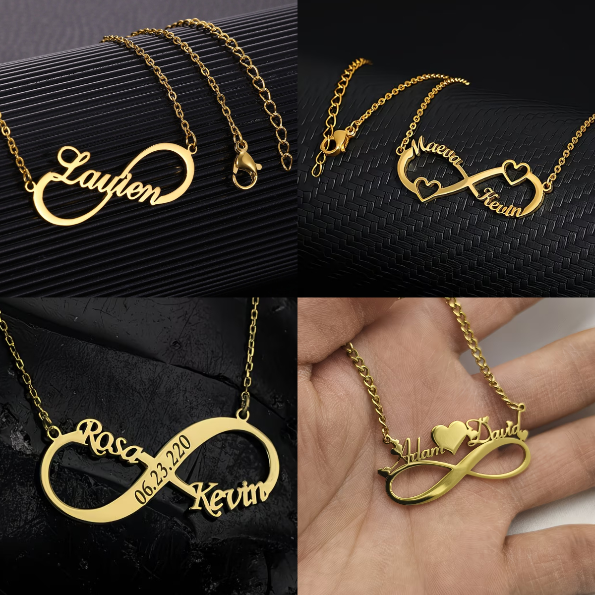 Custom Name Infinity Necklaces - Engraved Name Necklace 리뷰 및 가격