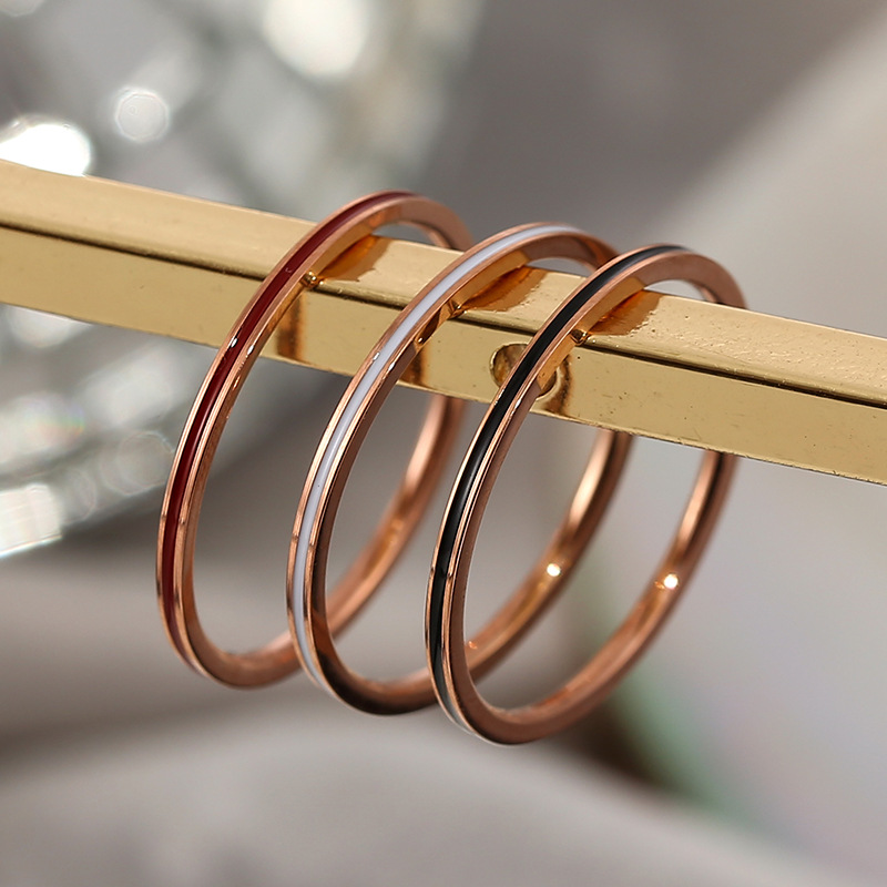 Titanium Steel Rose Gold Color - Titanium Steel Ring 리뷰 및 가격