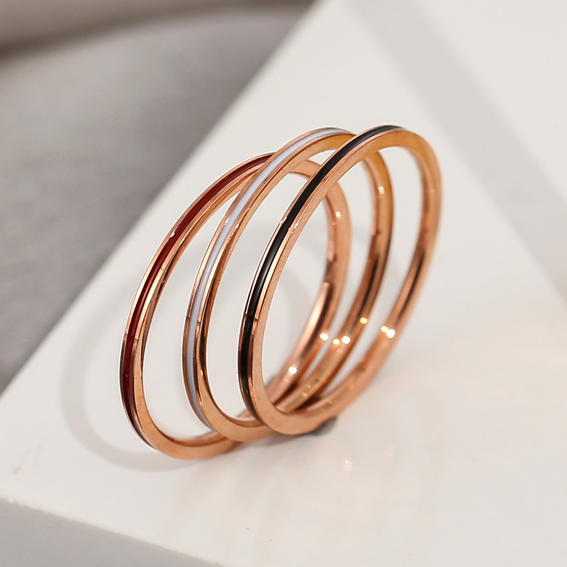 Titanium Steel Rose Gold Color - Titanium Steel Ring 리뷰 및 가격