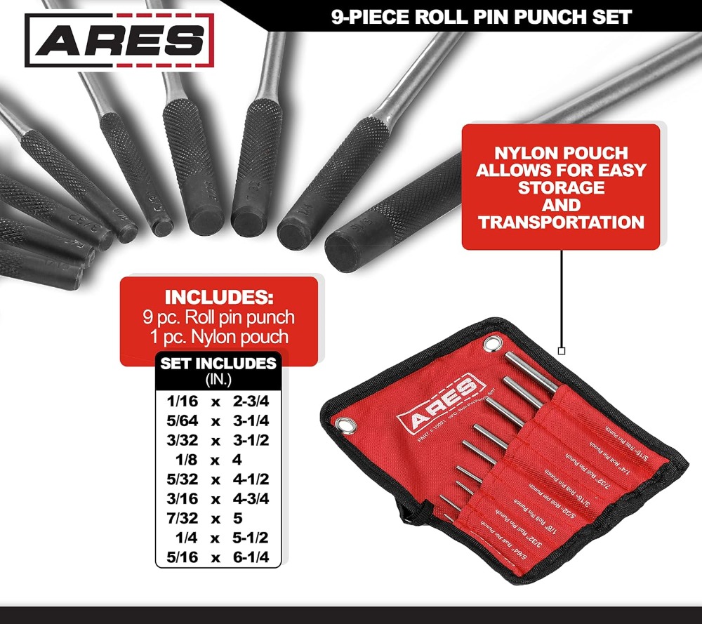 9-Piece Roll Pin Punch Set - H - Jewelry Repair & Watches Reviews 리뷰 및 가격