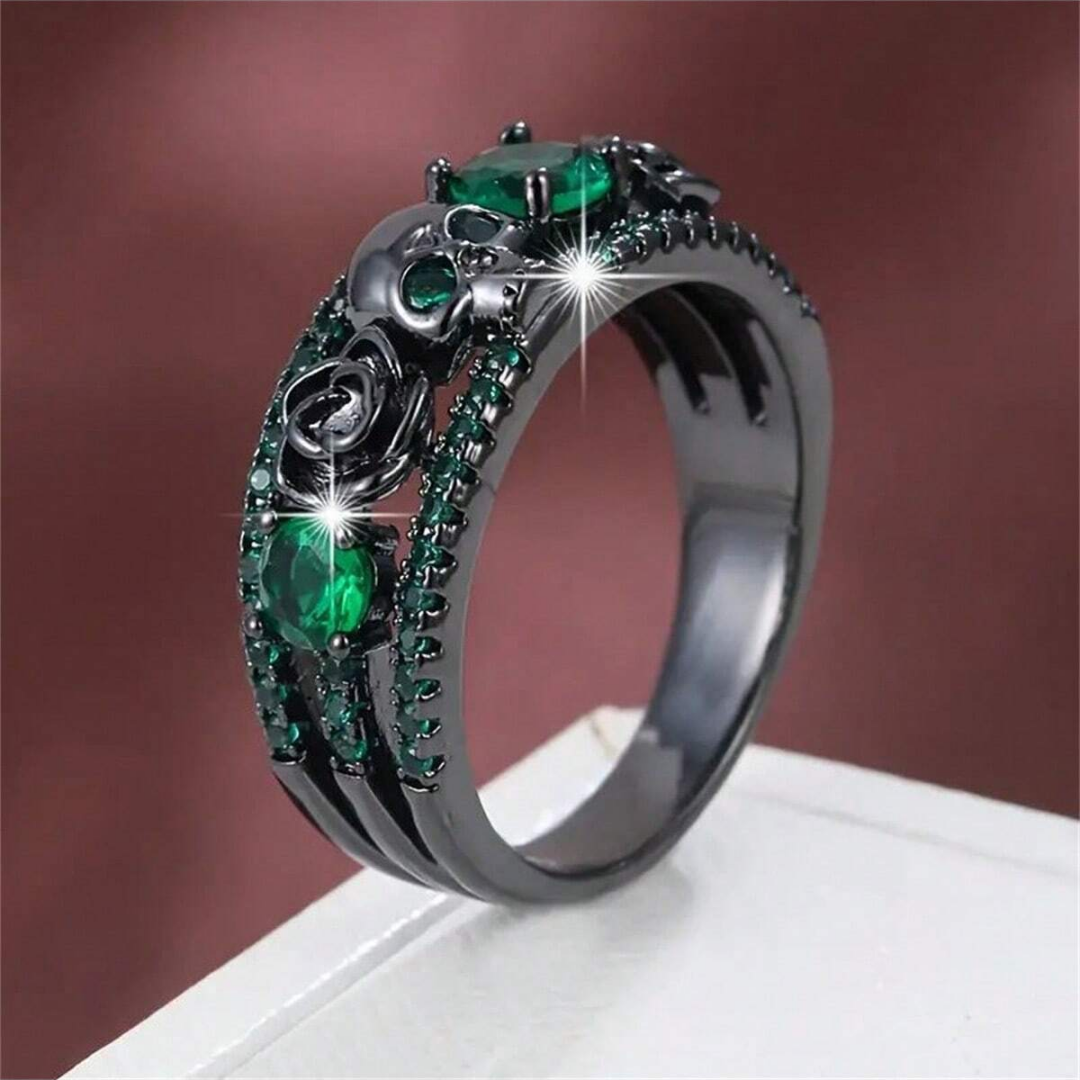 Punk Gun Black Color Women's Z - Gothic Skull Ring 리뷰 및 가격