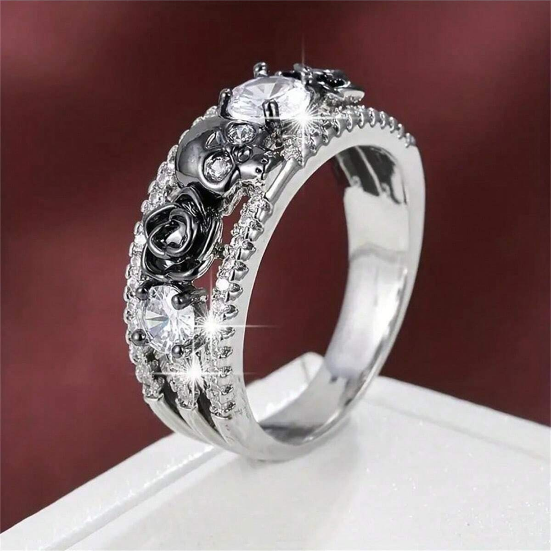 Punk Gun Black Color Women's Z - Gothic Skull Ring 리뷰 및 가격