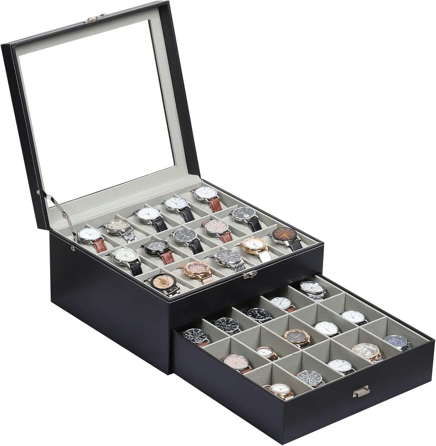 Watch Box Organizer with Glass - Jewelry Box That Holds Watches 리뷰 및 가격
