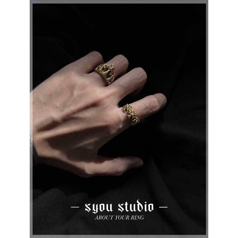 Retro CH Single Cross Flower T - Titanium Steel Ring 리뷰 및 가격