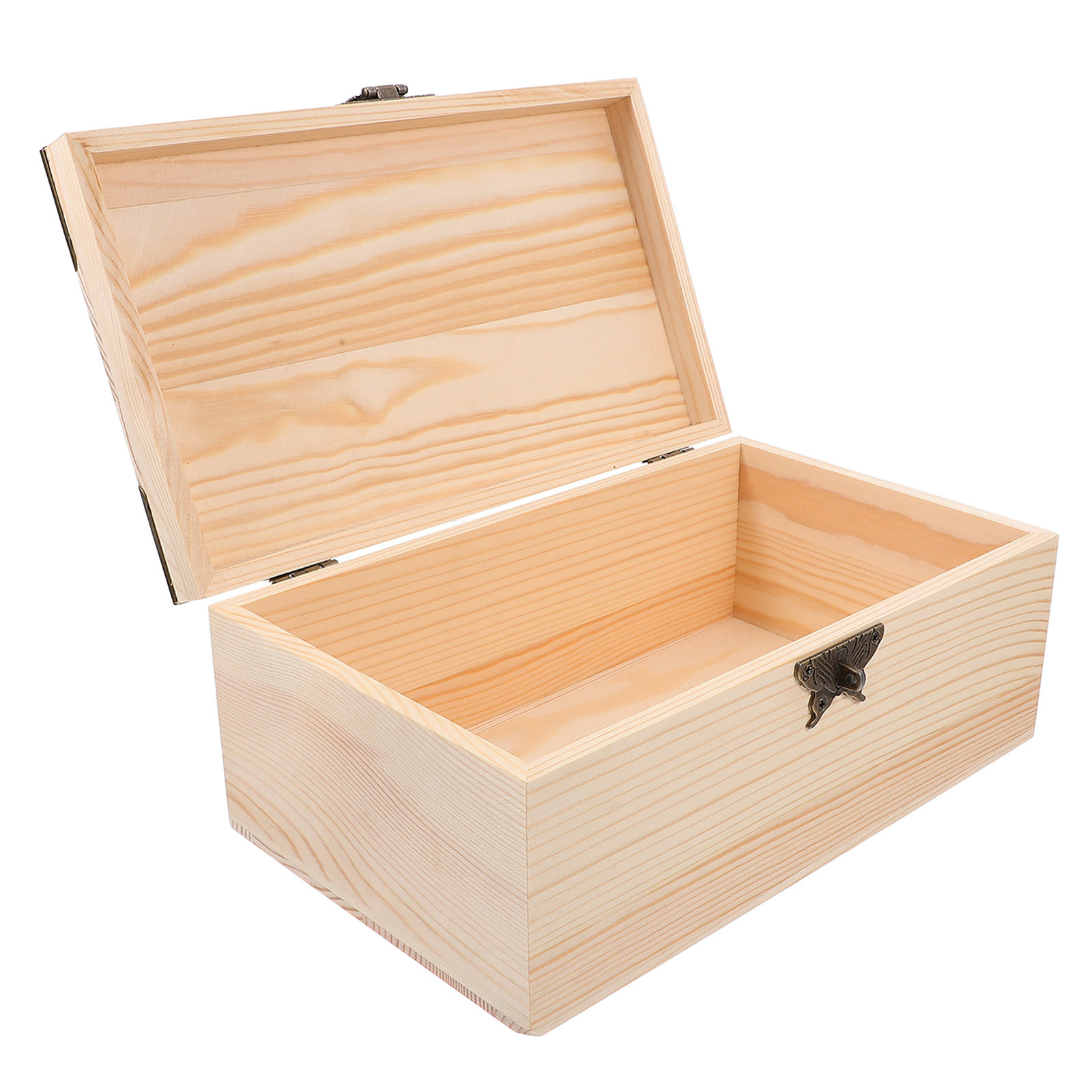 Hinged Cover Wooden With Lid L - Jewelry Organizer Watches 리뷰 및 가격