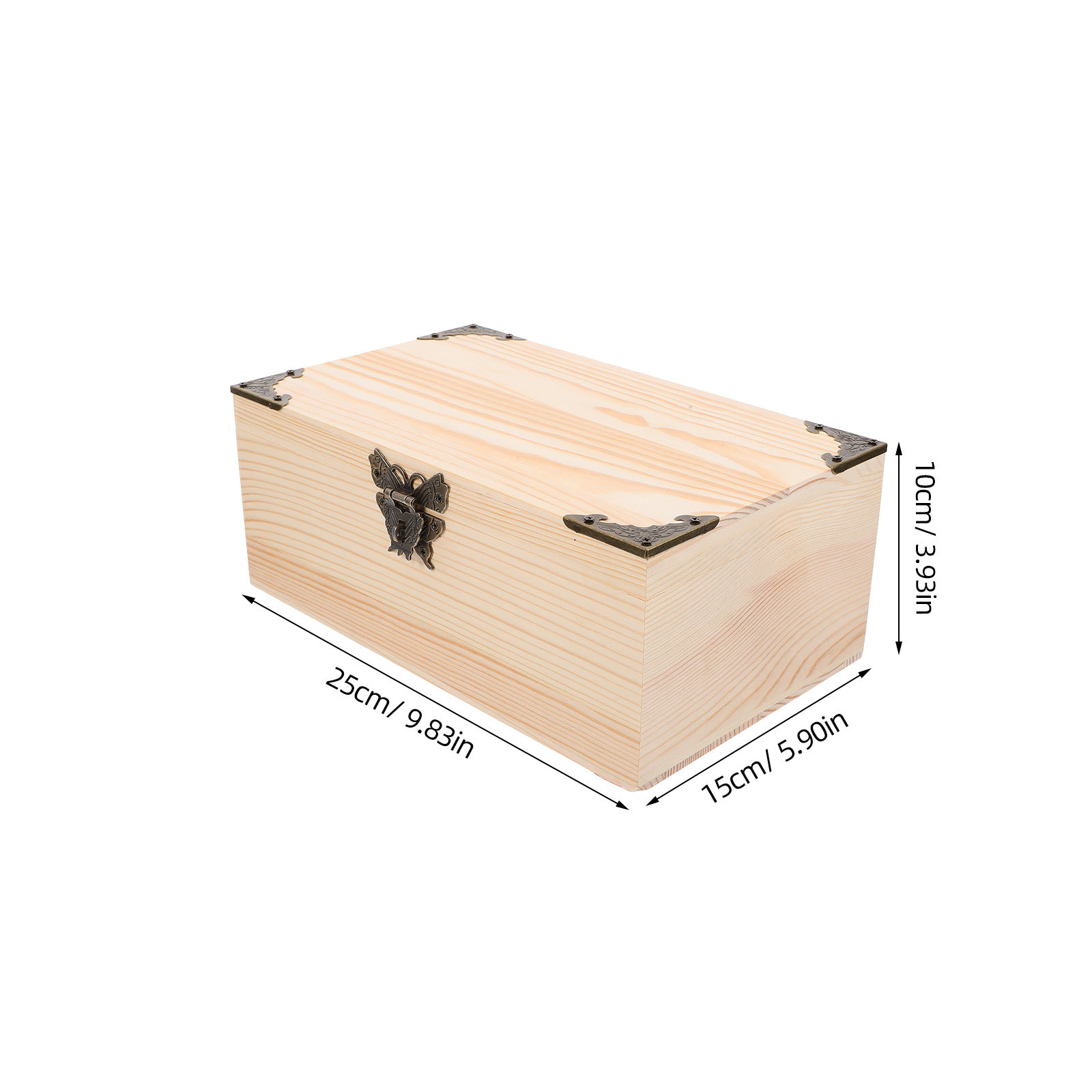 Hinged Cover Wooden With Lid L - Jewelry Organizer Watches 리뷰 및 가격