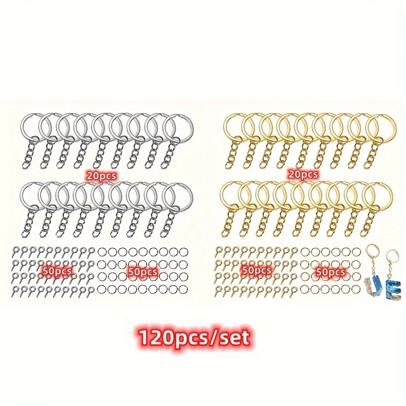 120pcs DIY Keychain Jump Rings - Jewelry Repair & Watches Reviews 리뷰 및 가격