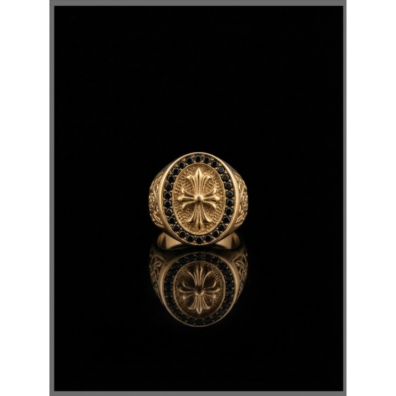 Full Diamond Cross Iris Titani - Titanium Steel Ring 리뷰 및 가격