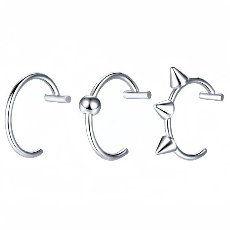 Titanium Steel C-Shaped Lip Ri - Titanium Steel Ring 리뷰 및 가격