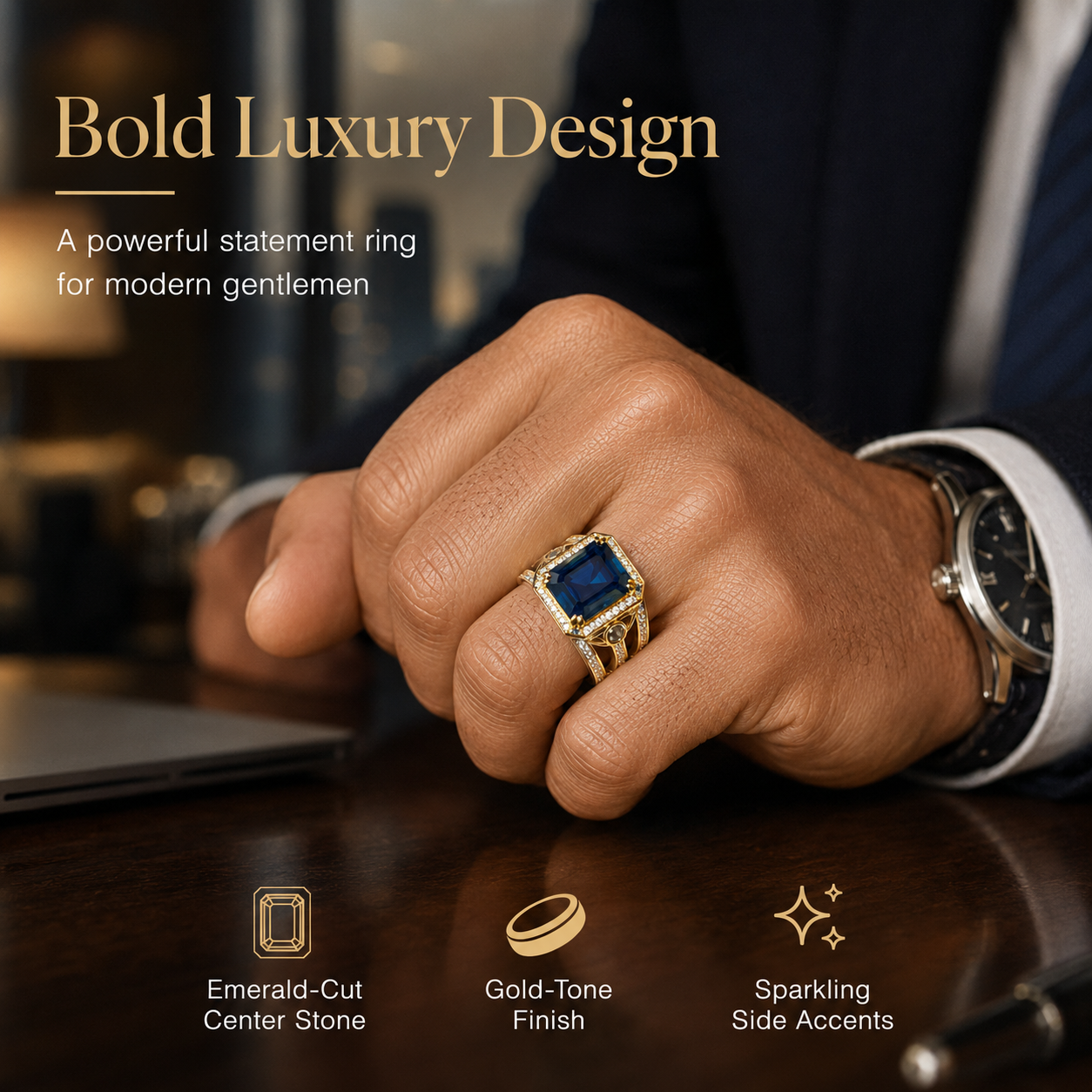 Bold Cubic Zirconia Inlaid Rin - Eve Jewelry & Watches Distribuidor Oficial Rolex Buenos Aires 리뷰 및 가격