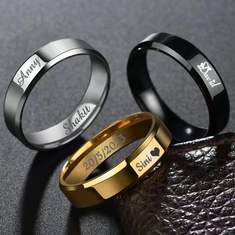 Customized Rings Engraved With - Titanium Steel Ring 리뷰 및 가격