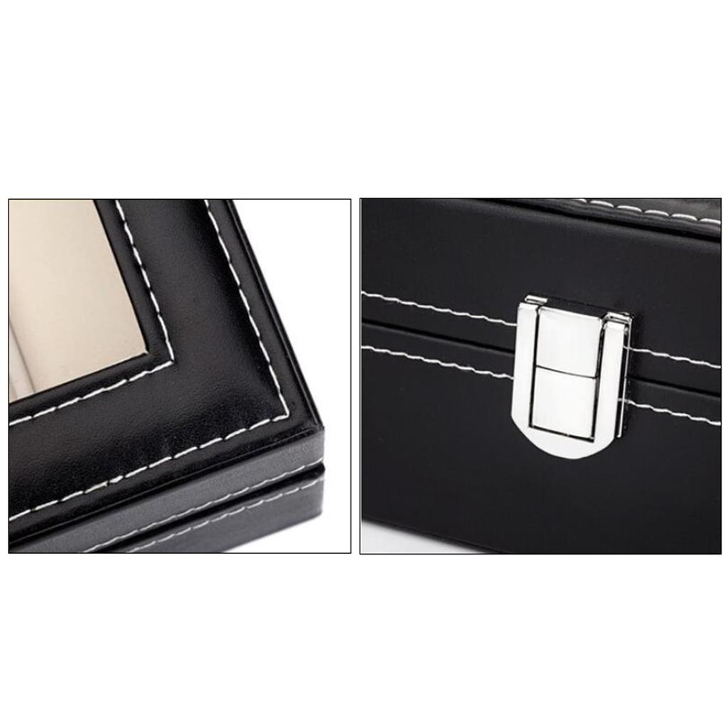 Black PU Leather Wooden Jewelr - Jewelry Organizer Watches 리뷰 및 가격