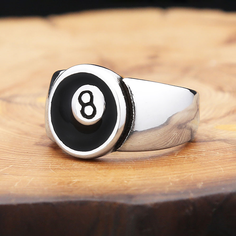 Punk Vintage Number Black 8 Ei - Gothic Skull Ring 리뷰 및 가격