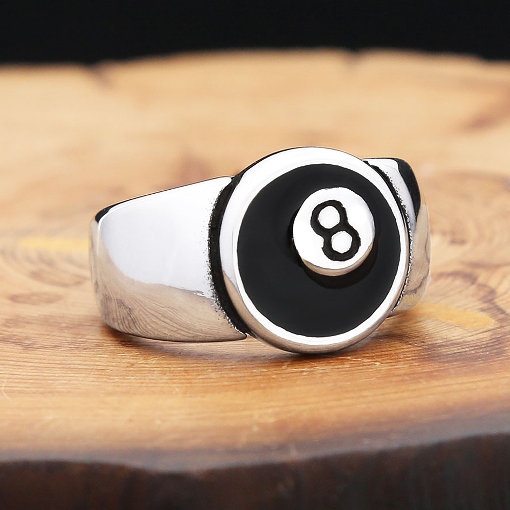 Punk Vintage Number Black 8 Ei - Gothic Skull Ring 리뷰 및 가격