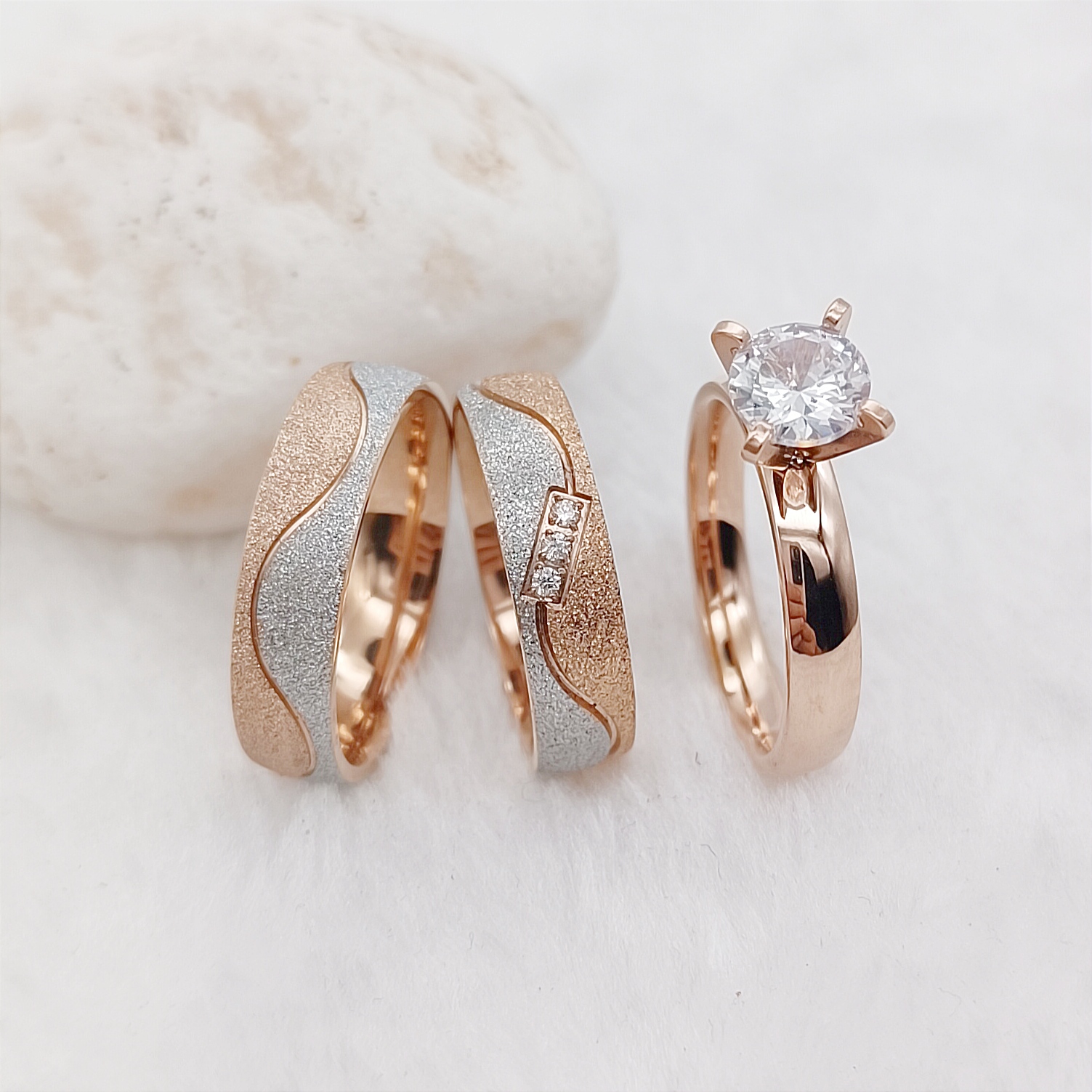 Proposal 3pcs Marriage Promise - Titanium Steel Ring 리뷰 및 가격