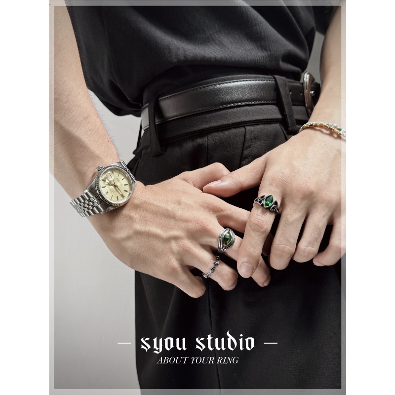 European and American Gemstone - Titanium Steel Ring 리뷰 및 가격