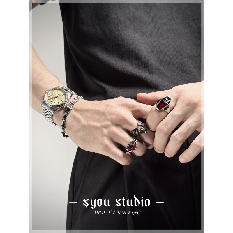 European and American Gemstone - Titanium Steel Ring 리뷰 및 가격