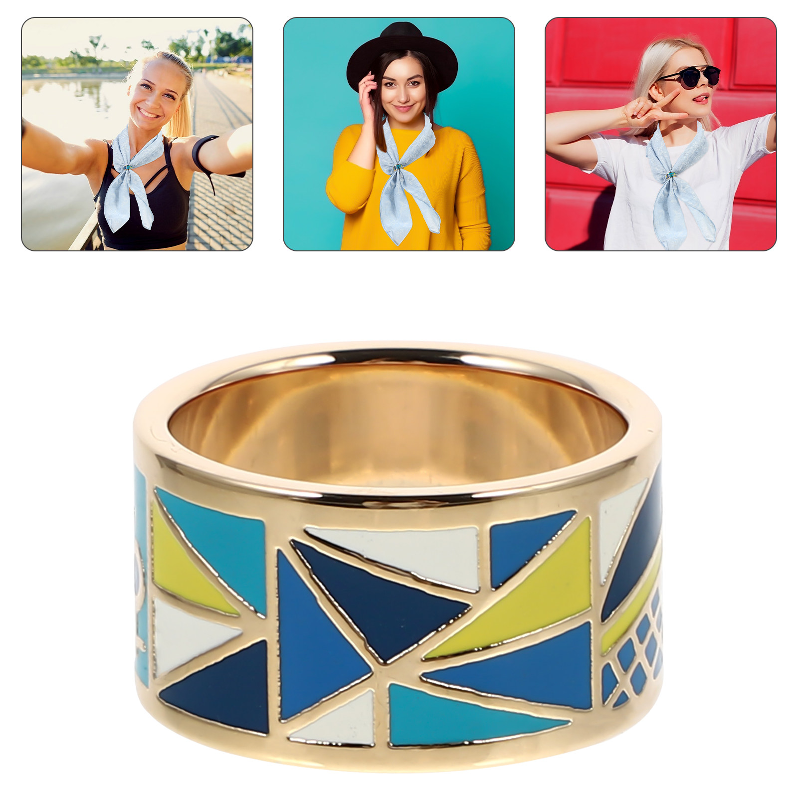 1Pcs Scarf Buckle Titanium Ste - Titanium Steel Ring 리뷰 및 가격